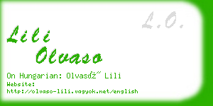 lili olvaso business card